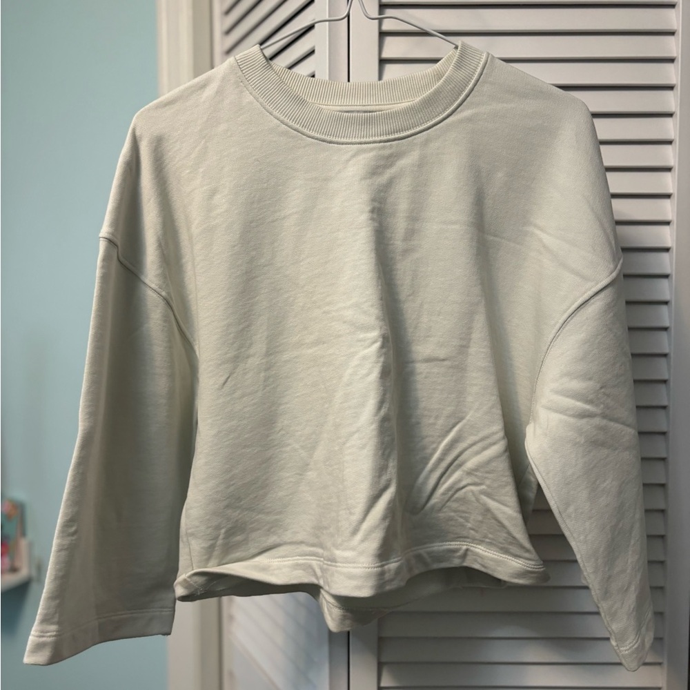ZARA off white Crewneck Sweatshirt
